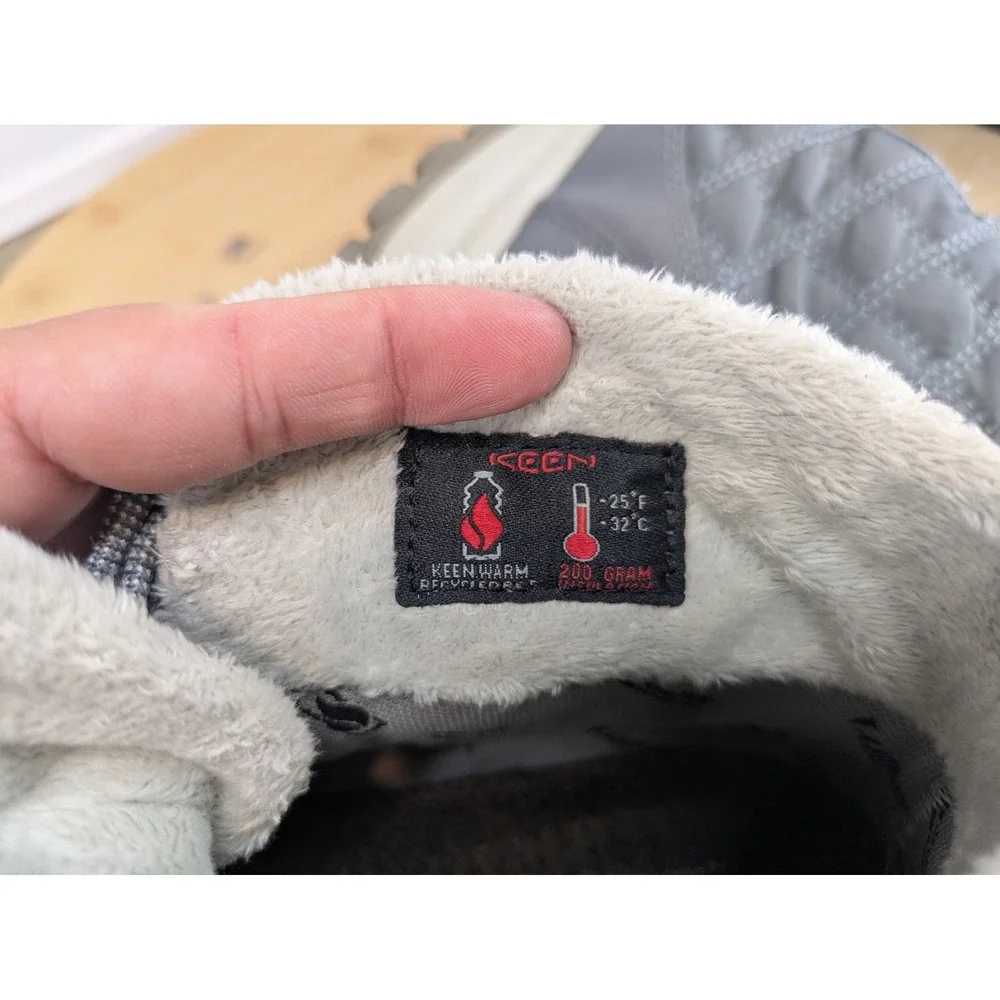 KEEN Terradora‎ II Waterproof Boots Women's 10.5 Gray Quilted Winter Thermal -25
